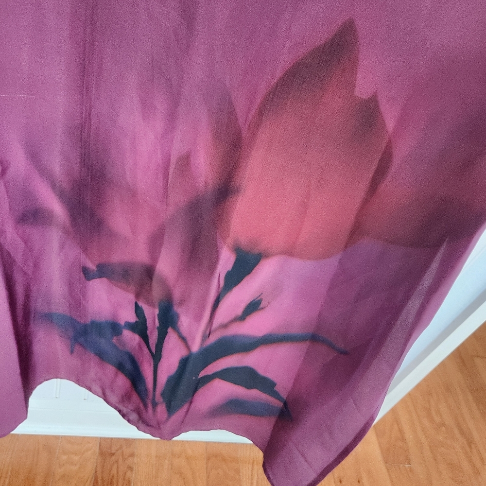 Vince Camuto | NWT Wonderwall Satin Maxi Dress Sweet Plum Large - Picture 6 of 13
